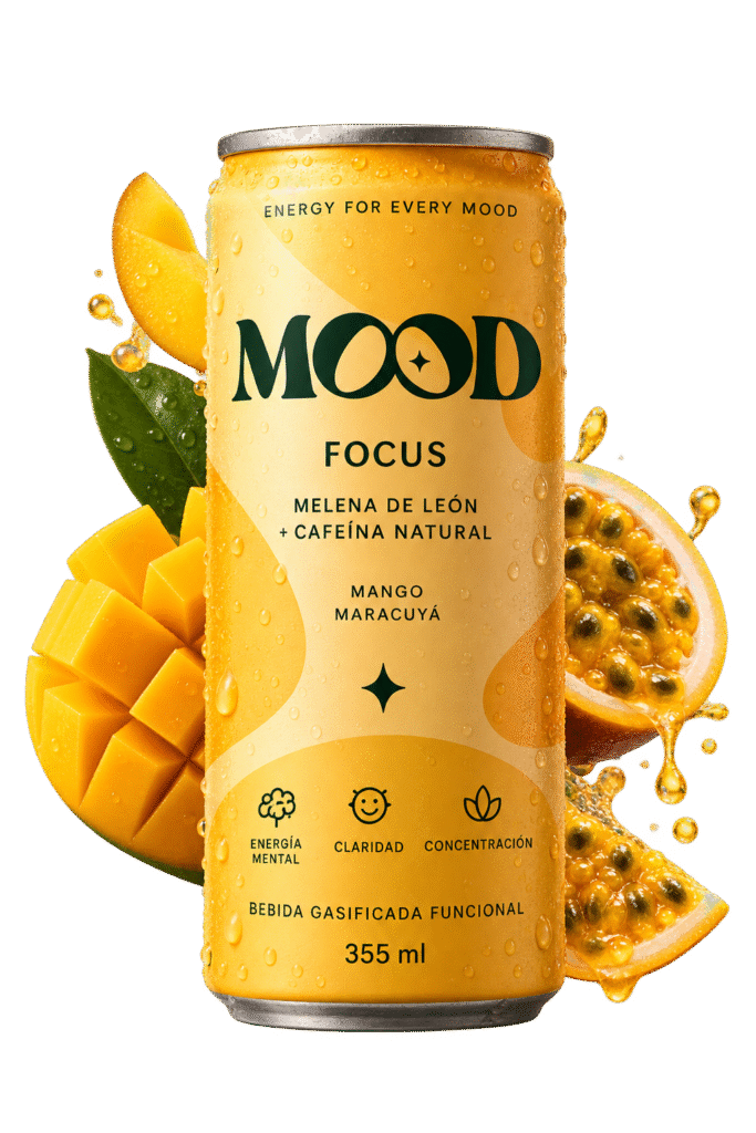 Lata MOOD FOCUS con mango y maracuyá
